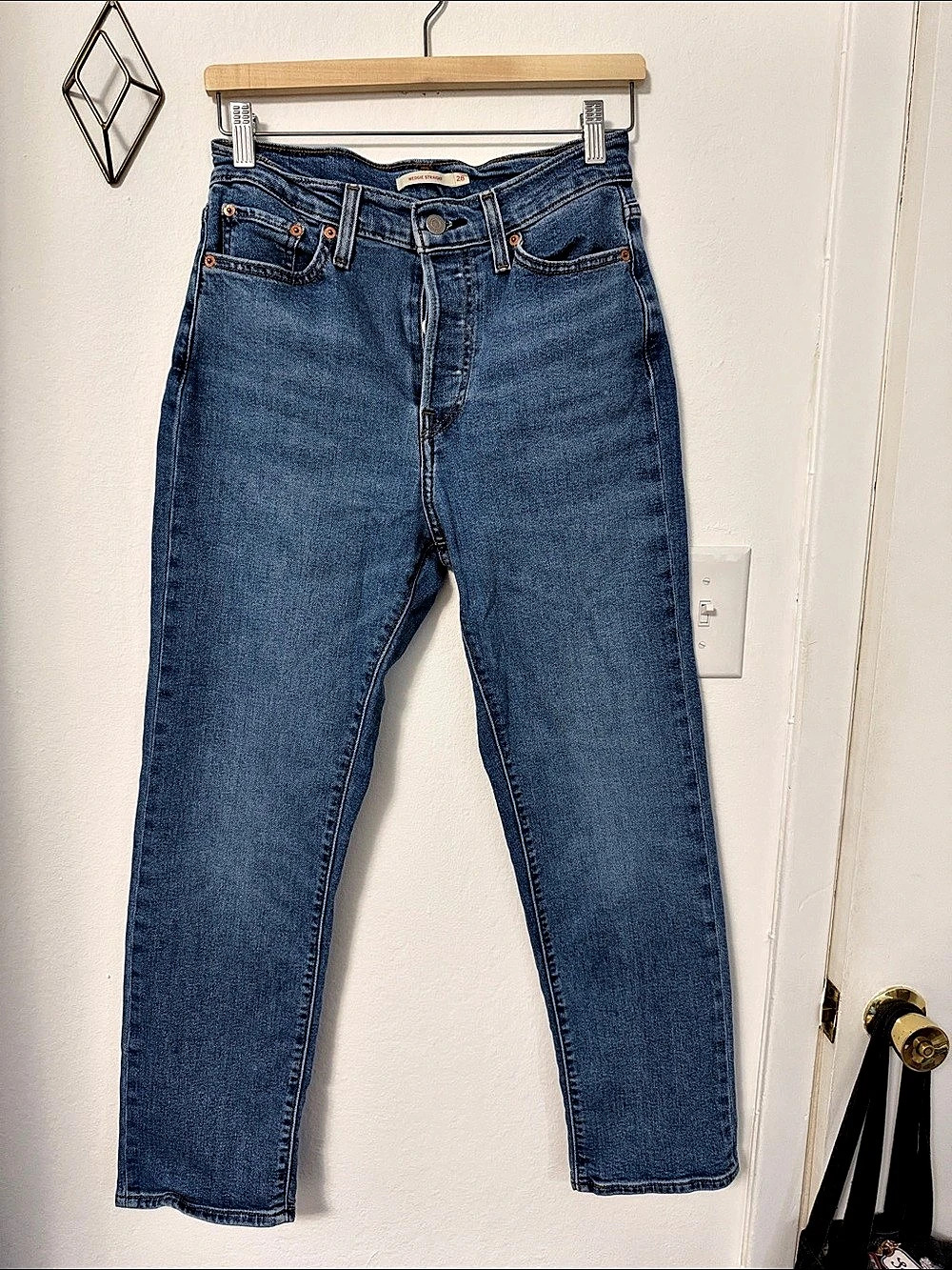 Levi's Wedgie Straight Jeans Blue Waist 28